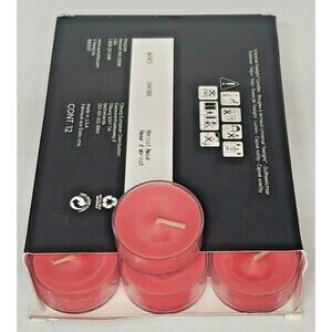 Vtg Partylite Tealights 12 Candles NOS Forbidden Fruit Apricot Amour p1g/v041026